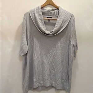 Silver Sparkle Cowl Neck Top